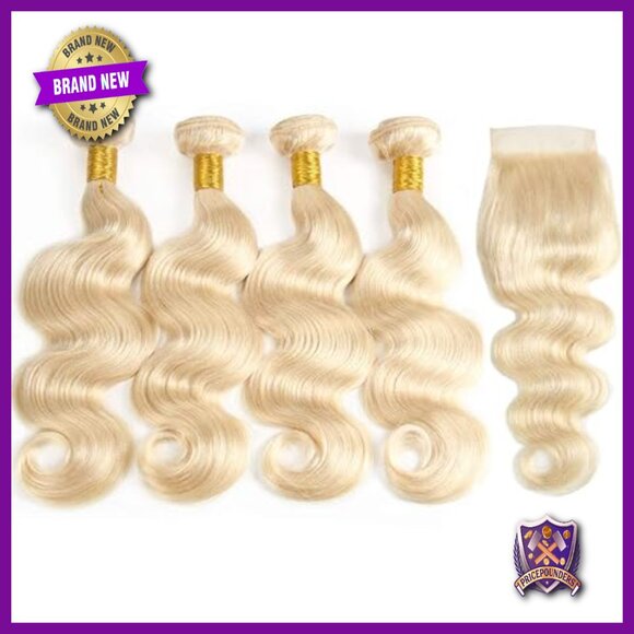 Brazilian Virgin Human Hair Extensions 10 Inch Body Wave Bundles with Closure main image 5